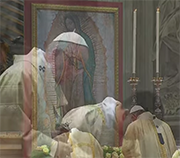 Our Lady of Guadalupe at the Basilica Pope