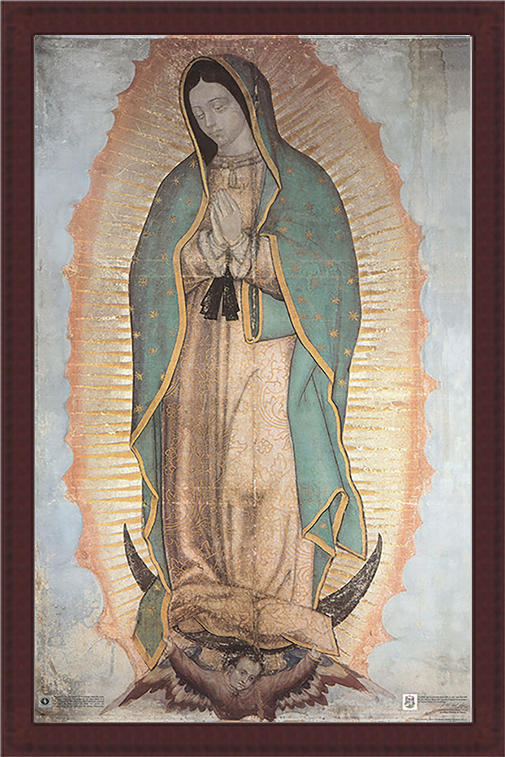 Our Lady of Guadalupe — 24"x36" Cherry Frame