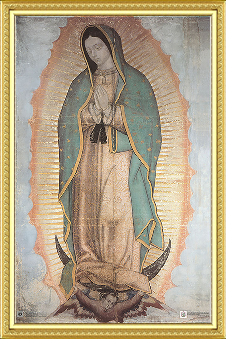 Our Lady of Guadalupe — 24"x36" Gold Frame
